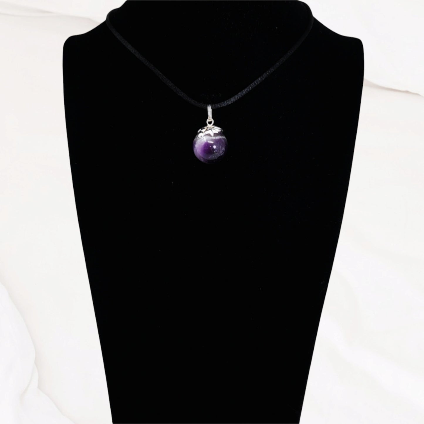 Amethyst Gemstone and 925 Sterling Silver Women's Pendant