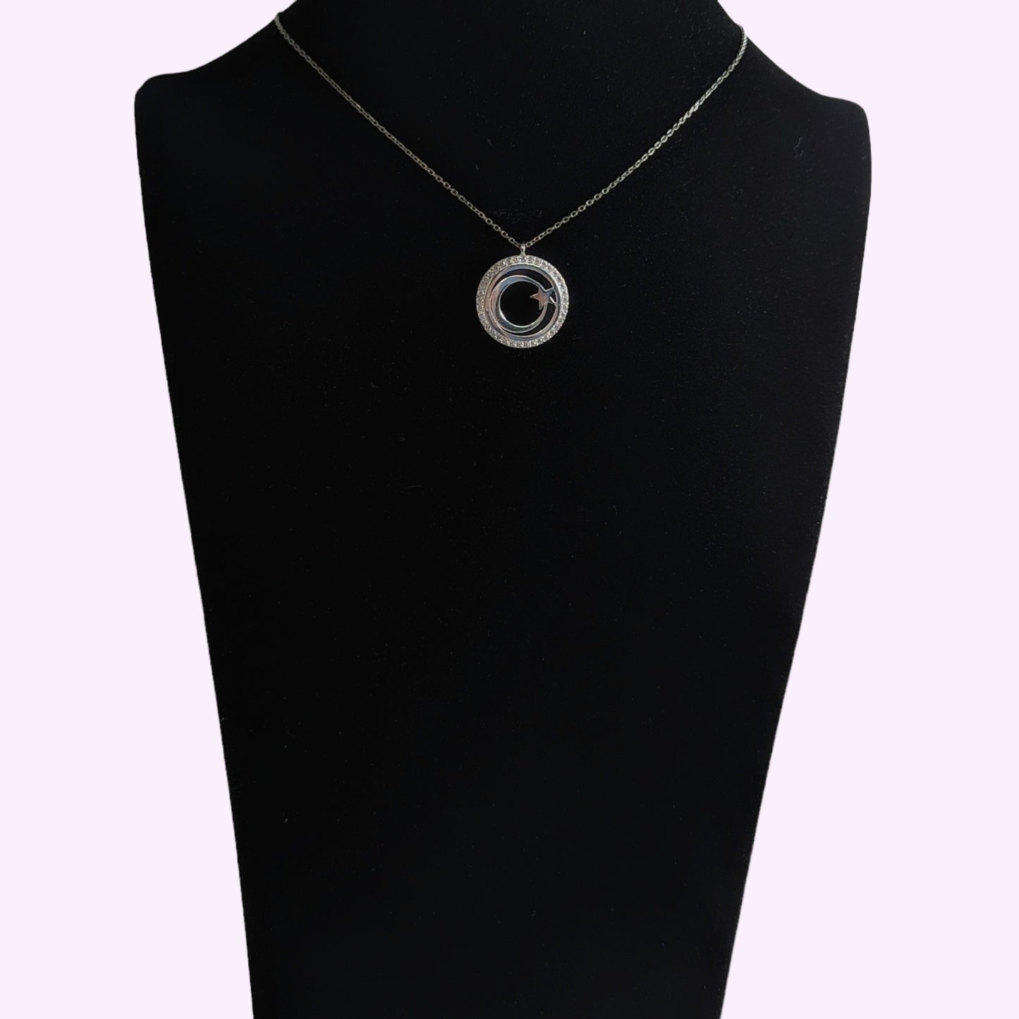 925 Sterling Silver Women's Necklace With Cubic Zirconia Crystals