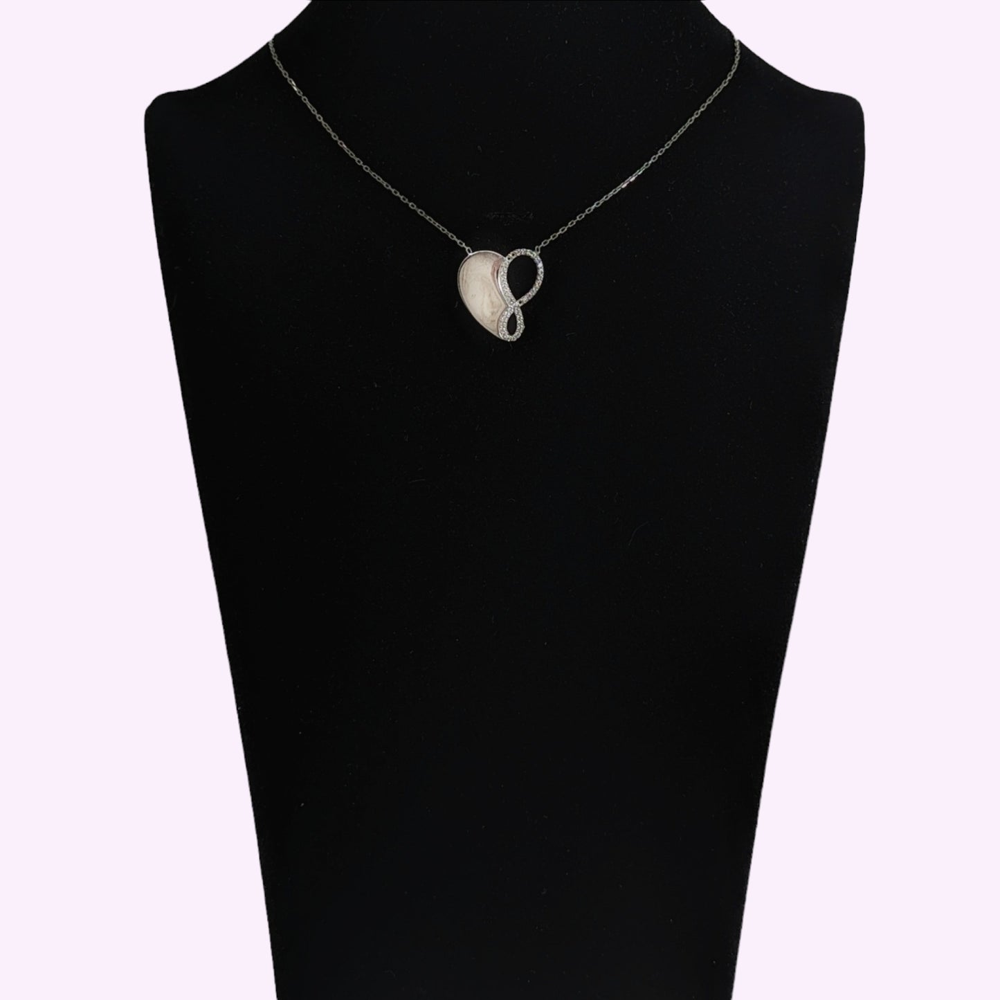 925 Sterling Silver Women's Necklace With Cubic Zirconia Crystals