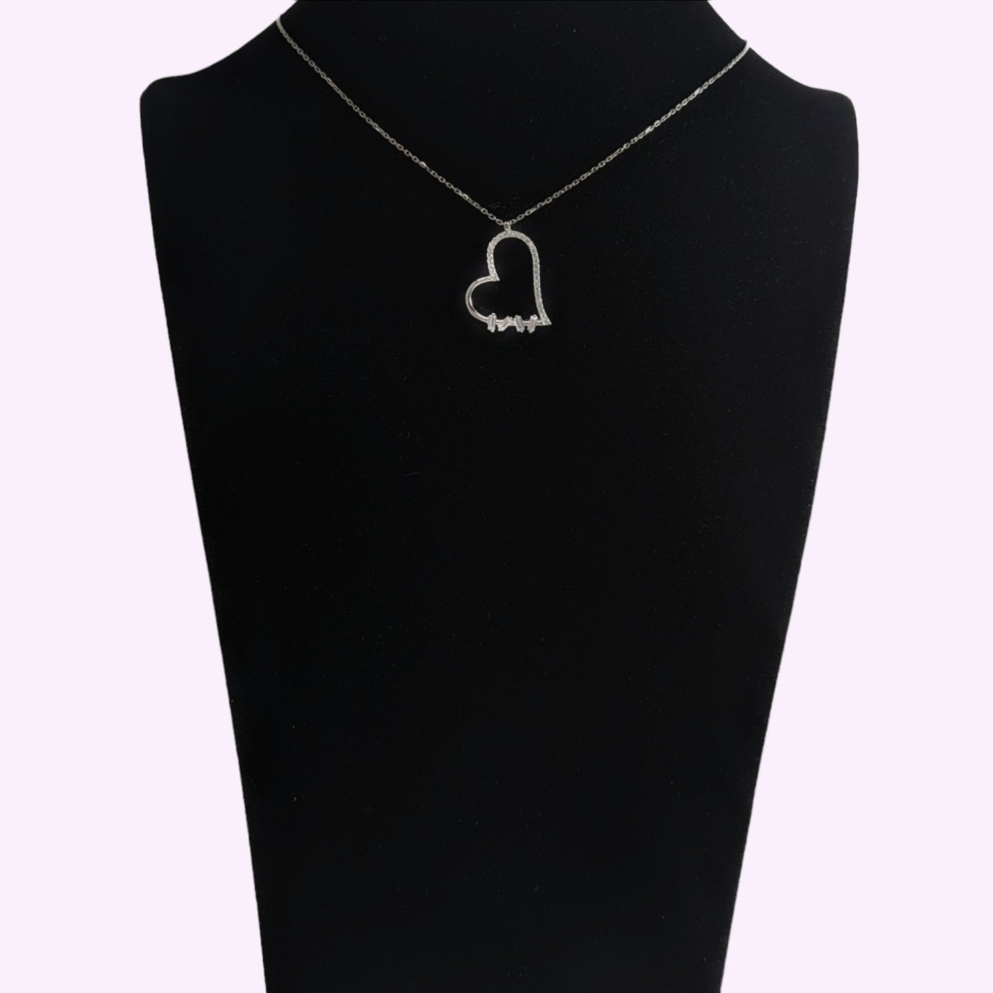 925 Sterling Silver Women's Necklace With Cubic Zirconia Crystals