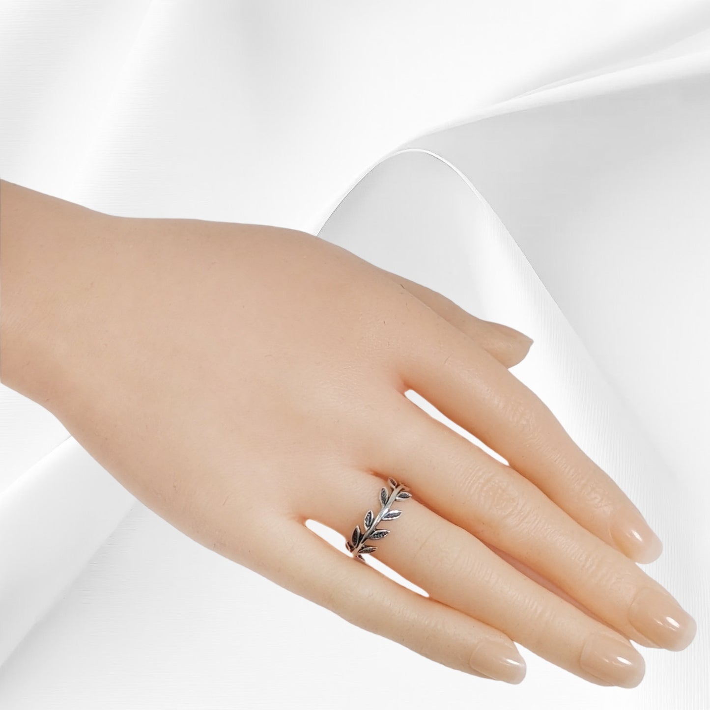 925 Sterling Silver Women Ring *Silver Leaves Ring