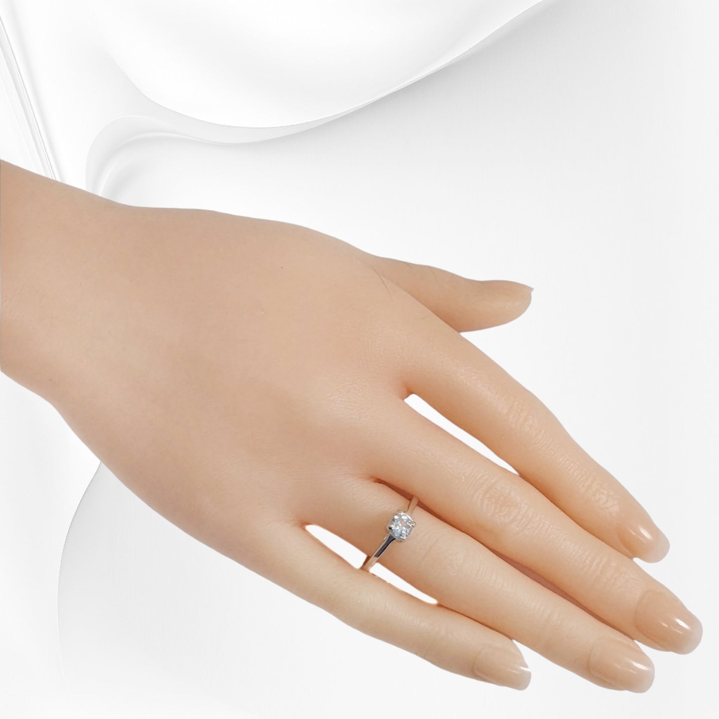 925 Sterling Silver Women's Ring with Authentic Blue Topaz