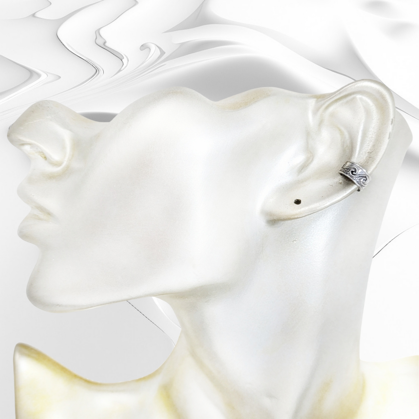 925 Sterling Silver Ear Cuffs Earrings *Wave Ear Cuffs Earrings