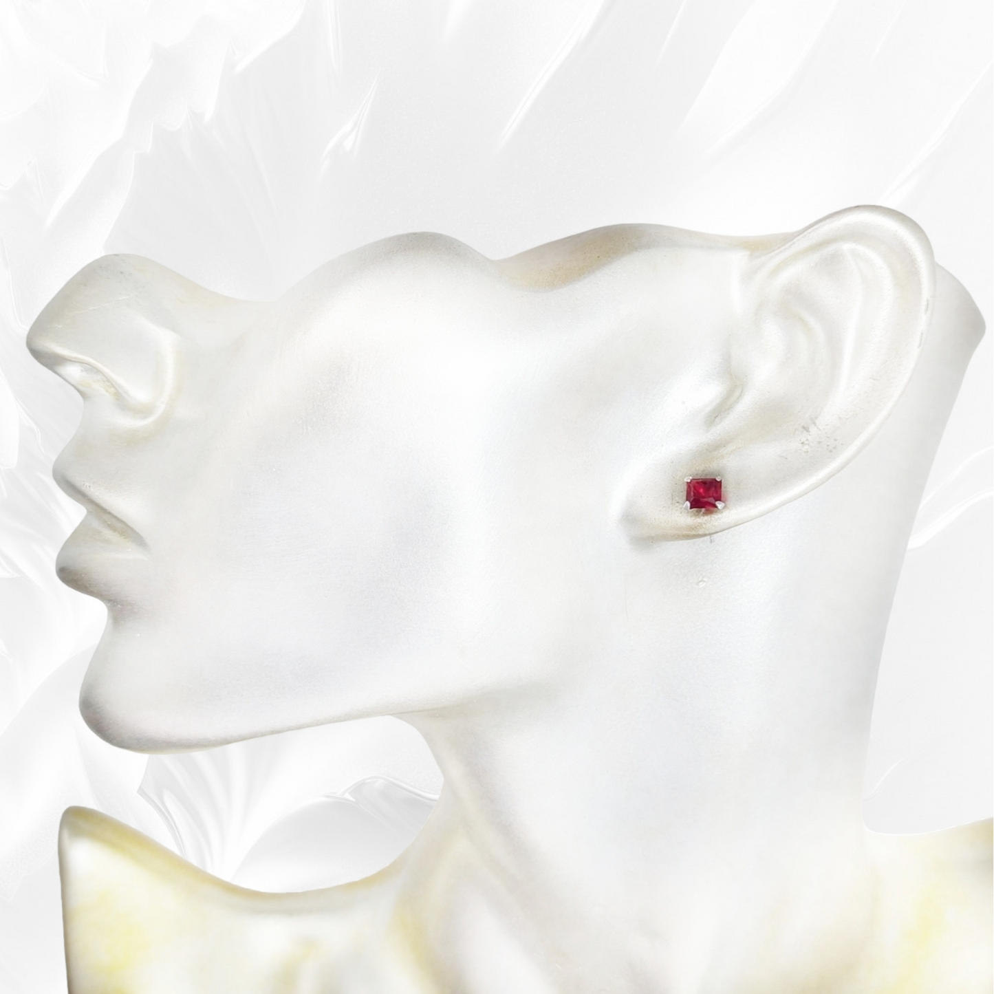 925 Sterling Silver Stud Earrings with Cubic Zirconia Crystals