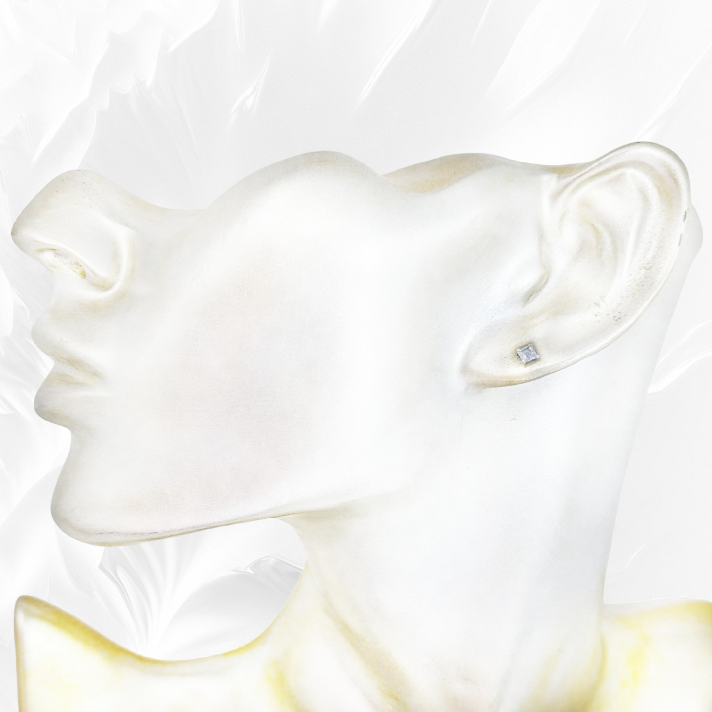 925 Sterling Silver Stud Earrings with Cubic Zirconia Crystals