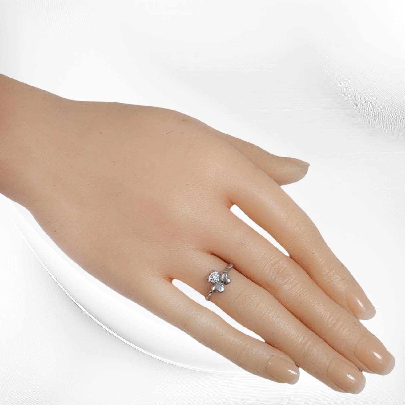 925 Sterling Silver Women's Ring with Cubic Zirconia Crystals