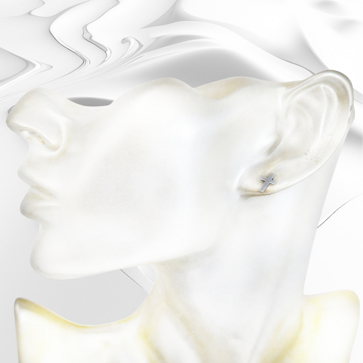 925 Sterling Silver Stud Earrings *Silver Cross Stud Earrings