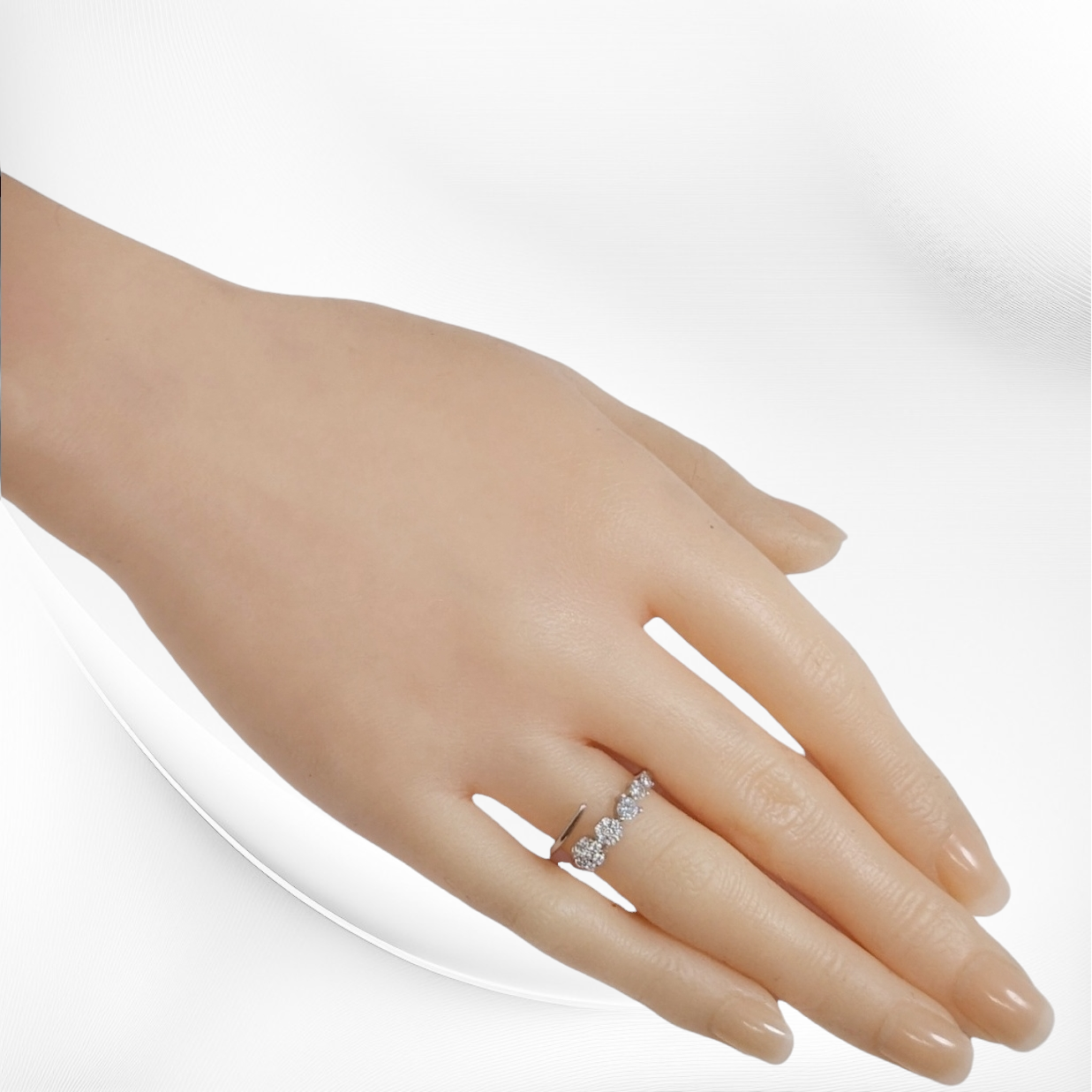 925 Sterling Silver Women's Ring with Cubic Zirconia Crystals