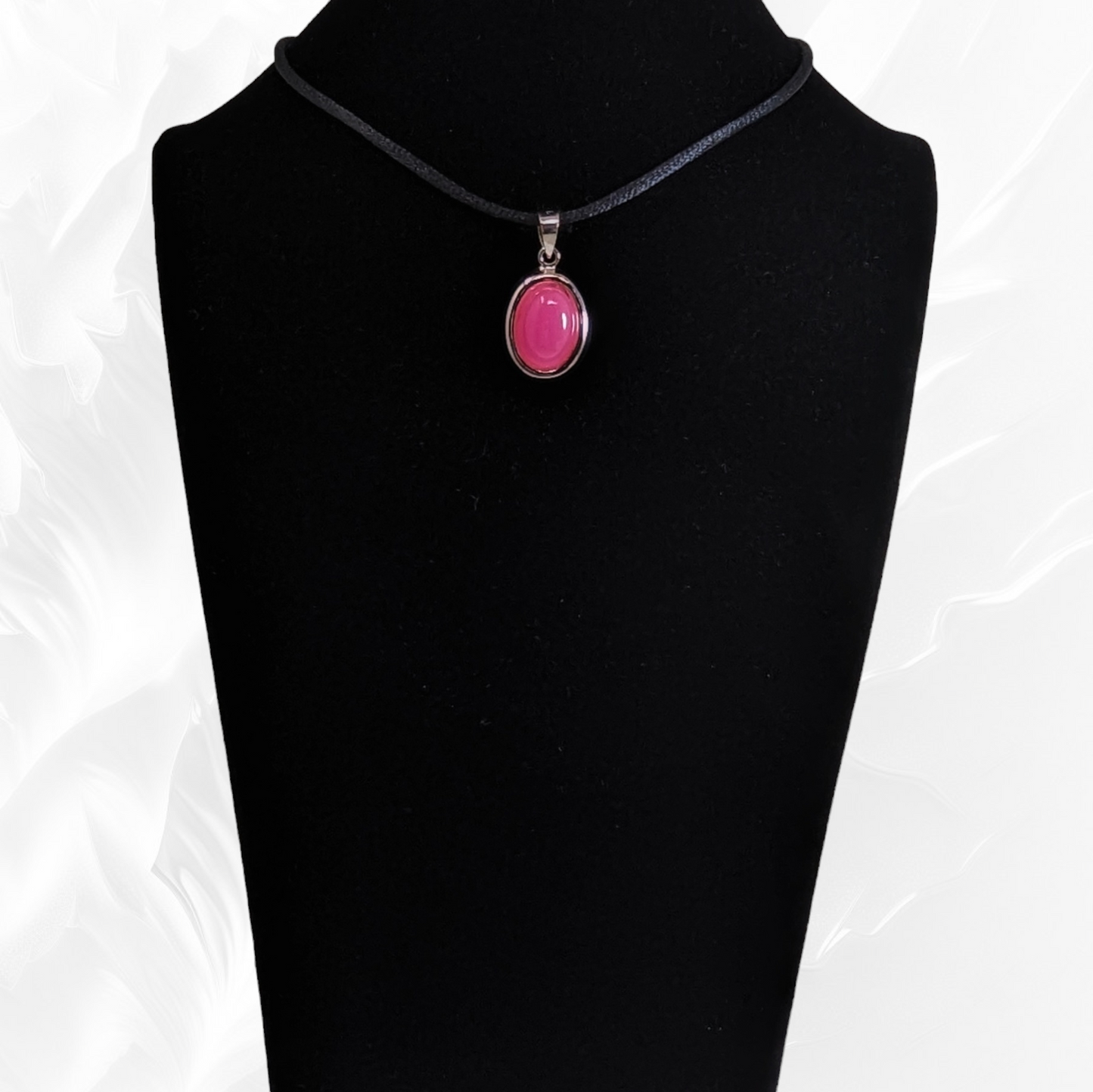 925 Sterling Silver Women Pendant With Authentic Pink Jade