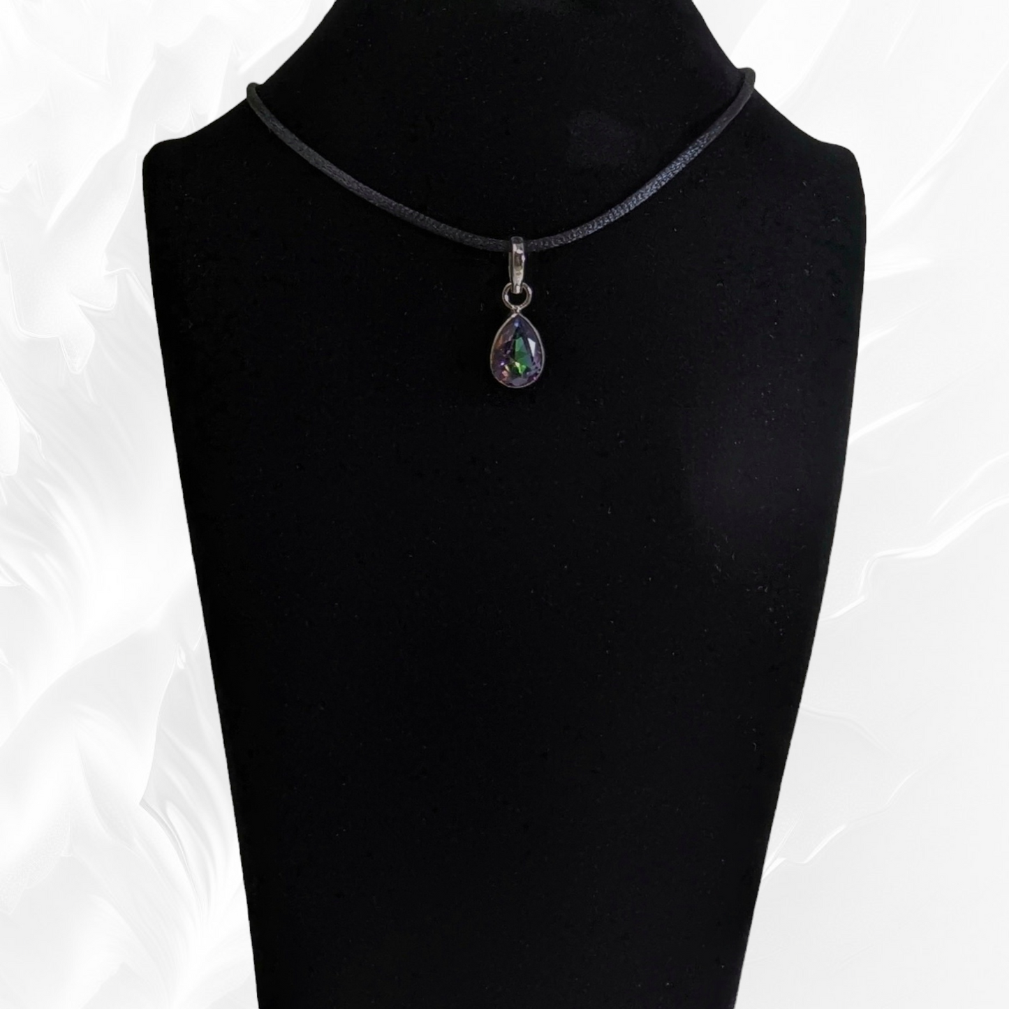 925 Sterling Silver Women Pendant With Authentic Mystic Topaz