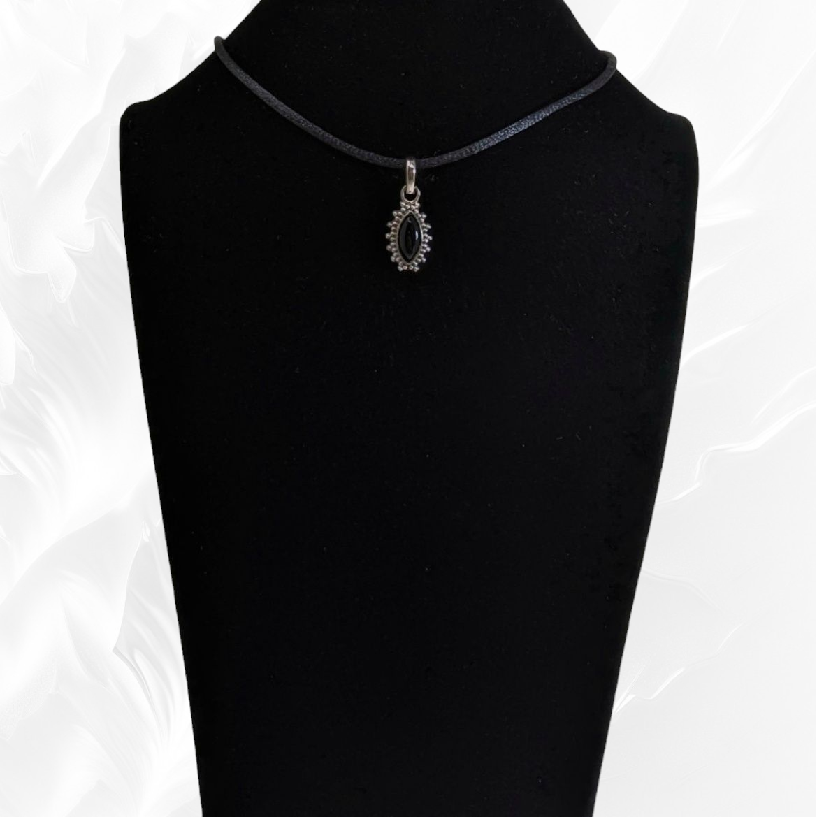 925 Sterling Silver Pendant With Authentic Black Onyx Gemstone