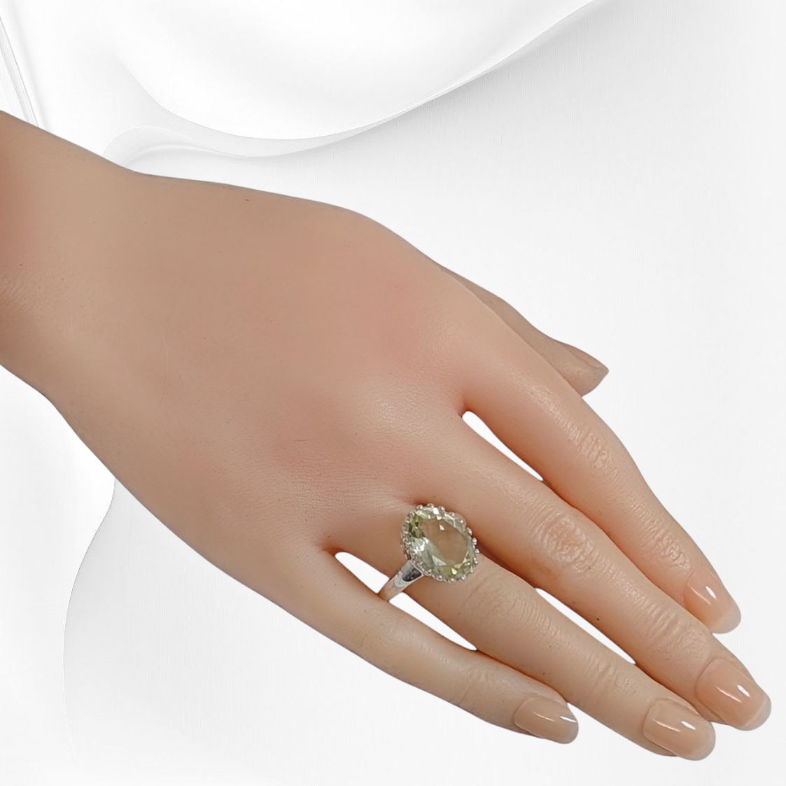 925 Sterling Silver Women's Ring with Authentic Lemon Topaz