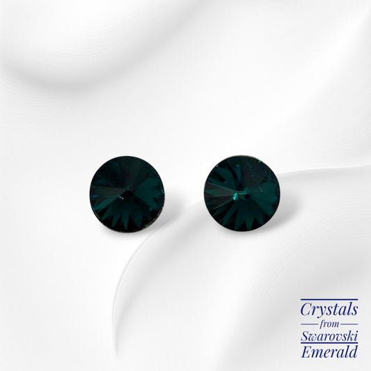 925 Sterling Silver Stud Earrings with Authentic Crystals from Swarovski