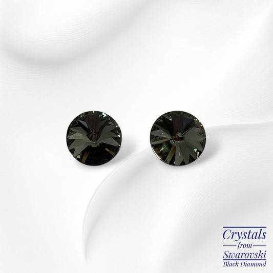 925 Sterling Silver Stud Earrings with Authentic Crystals from Swarovski