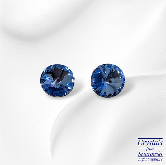 925 Sterling Silver Stud Earrings with Authentic Crystals from Swarovski