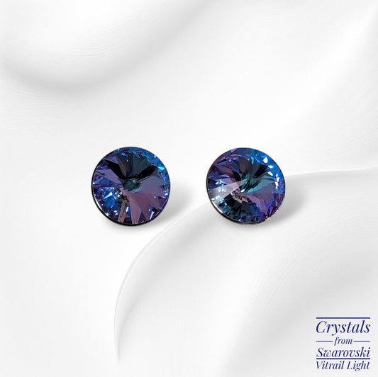 925 Sterling Silver Stud Earrings with Authentic Crystals from Swarovski