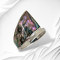 925 Sterling Silver Women's Ring with Authentic Mother of Pearl *Abalone Shell