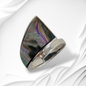 925 Sterling Silver Women's Ring with Authentic Mother of Pearl *Abalone Shell