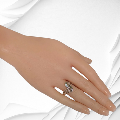 925 Sterling Silver Women's Ring with Authentic Mother of Pearl *Abalone Shell