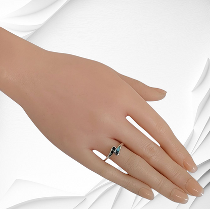 925 Sterling Silver Women's Ring with Authentic Mother of Pearl *Abalone Shell