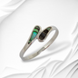 925 Sterling Silver Women's Ring with Authentic Mother of Pearl *Abalone Shell