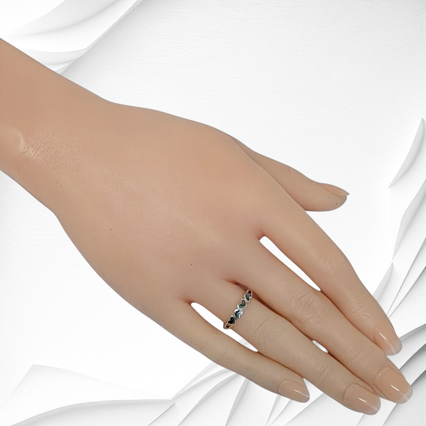 925 Sterling Silver Women's Ring with Authentic Mother of Pearl *Abalone Shell