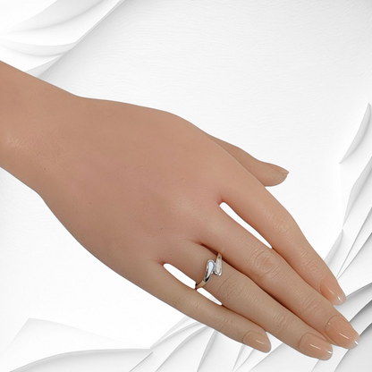 925 Sterling Silver Women's Ring with Authentic Mother of Pearl