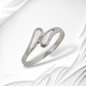 925 Sterling Silver Women's Ring with Authentic Mother of Pearl