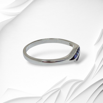 925 Sterling Silver Women's Ring with Authentic Mother of Pearl *Abalone Shell