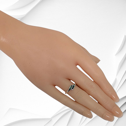 925 Sterling Silver Women's Ring with Authentic Mother of Pearl *Abalone Shell