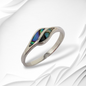 925 Sterling Silver Women's Ring with Authentic Mother of Pearl *Abalone Shell
