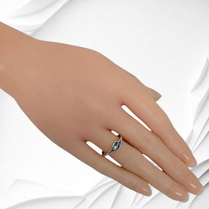 925 Sterling Silver Women's Ring with Authentic Mother of Pearl *Abalone Shell