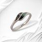 925 Sterling Silver Women's Ring with Authentic Mother of Pearl *Abalone Shell