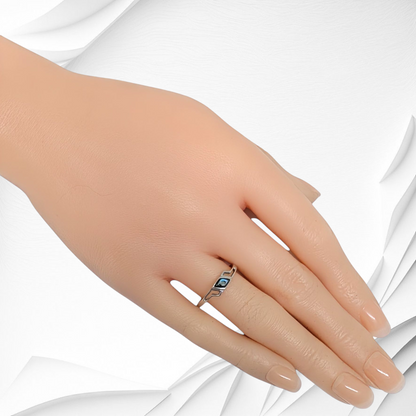 925 Sterling Silver Women's Ring with Authentic Mother of Pearl *Abalone Shell