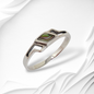 925 Sterling Silver Women's Ring with Authentic Mother of Pearl *Abalone Shell