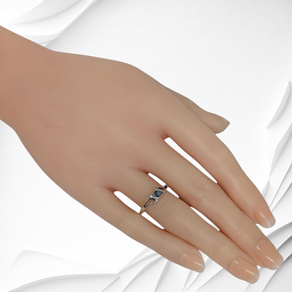 925 Sterling Silver Women's Ring with Authentic Mother of Pearl *Abalone Shell