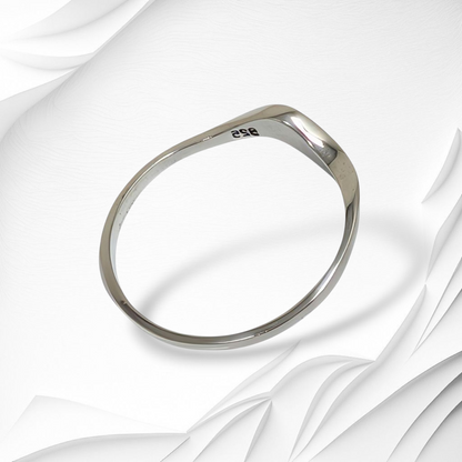 925 Sterling Silver Women's Ring with Authentic Mother of Pearl