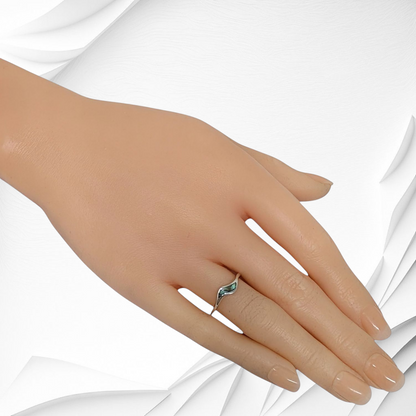 925 Sterling Silver Women's Ring with Authentic Mother of Pearl *Abalone Shell