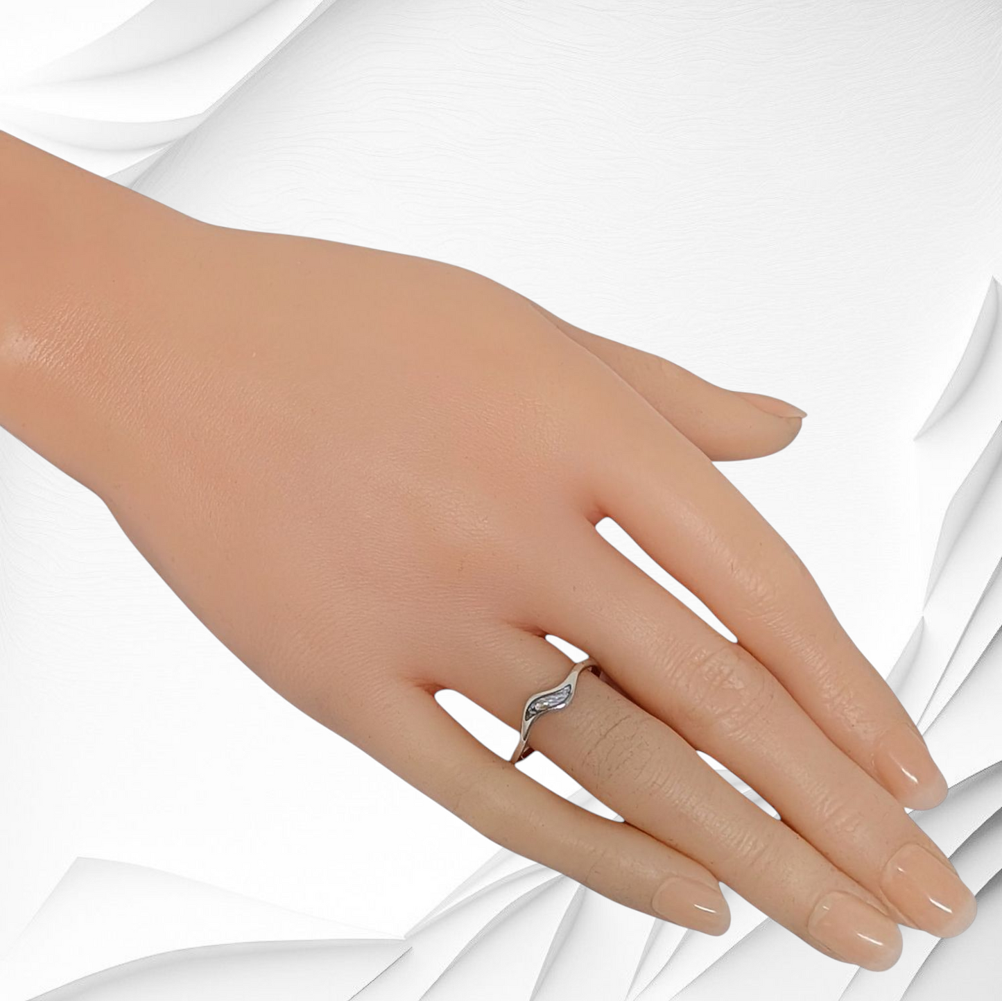 925 Sterling Silver Women's Ring with Authentic Mother of Pearl *Abalone Shell