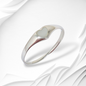 925 Sterling Silver Women's Ring with Authentic Mother of Pearl