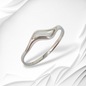 925 Sterling Silver Women's Ring with Authentic Mother of Pearl