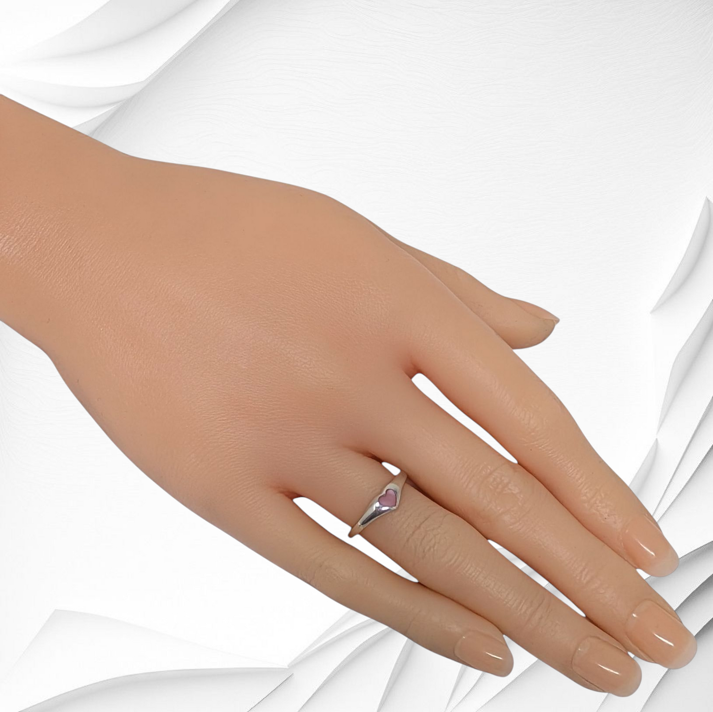 925 Sterling Silver Women's Ring with Authentic Mother of Pearl