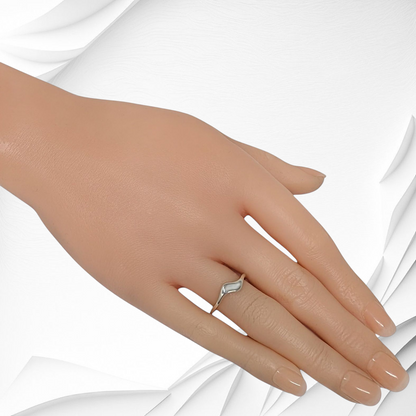 925 Sterling Silver Women's Ring with Authentic Mother of Pearl