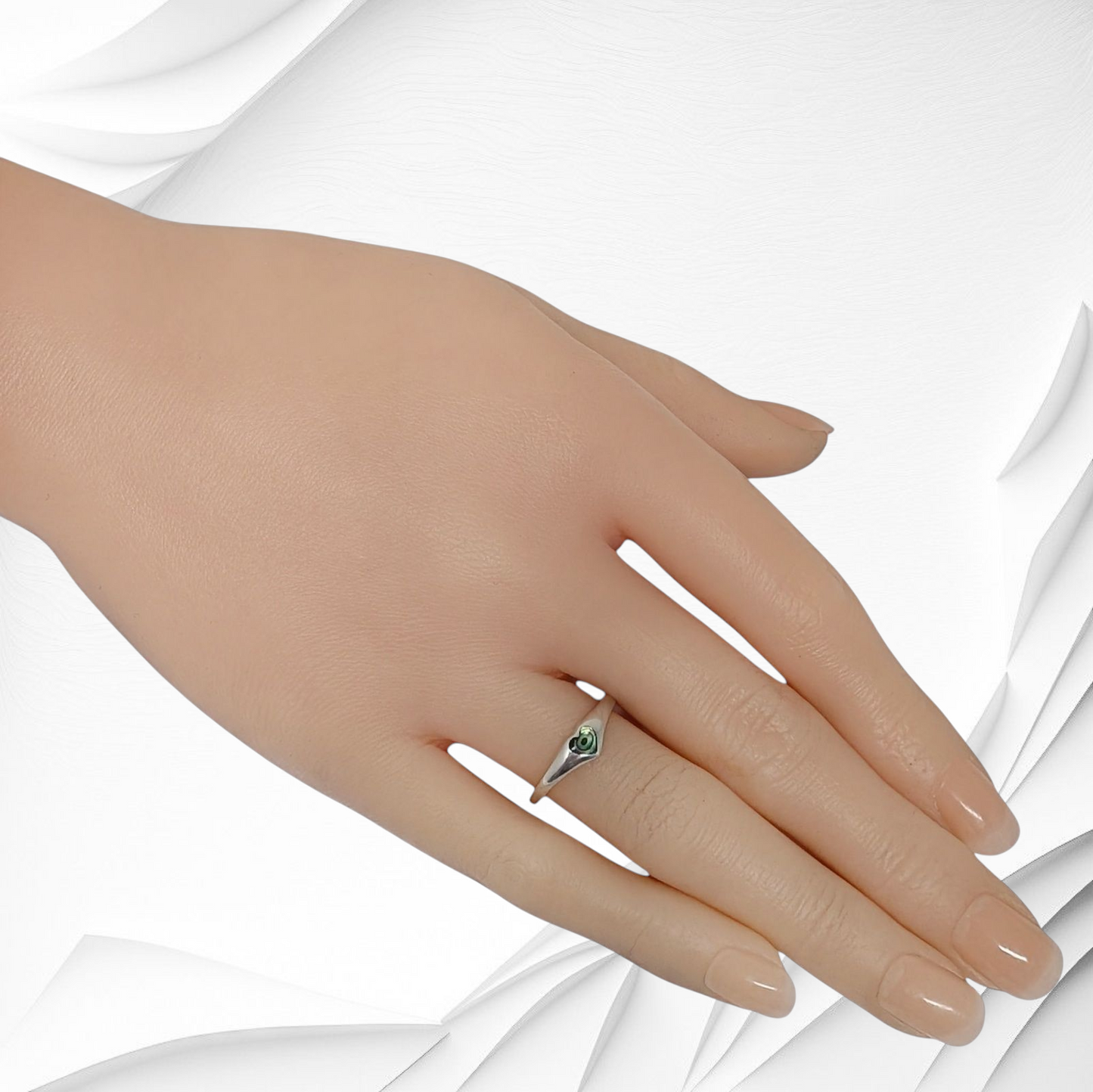 925 Sterling Silver Women's Ring with Authentic Mother of Pearl *Abalone Shell