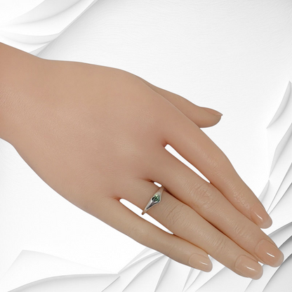 925 Sterling Silver Women's Ring with Authentic Mother of Pearl *Abalone Shell