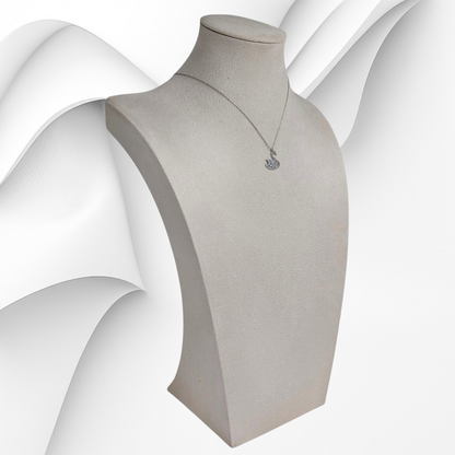 Genuine 925 Sterling Silver Women Necklace With Cubic Zirconia Crystals *Swan Necklace