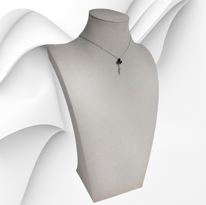 Genuine 925 Sterling Silver Women Necklace With Cubic Zirconia Crystals *Girl with Balloons Necklace