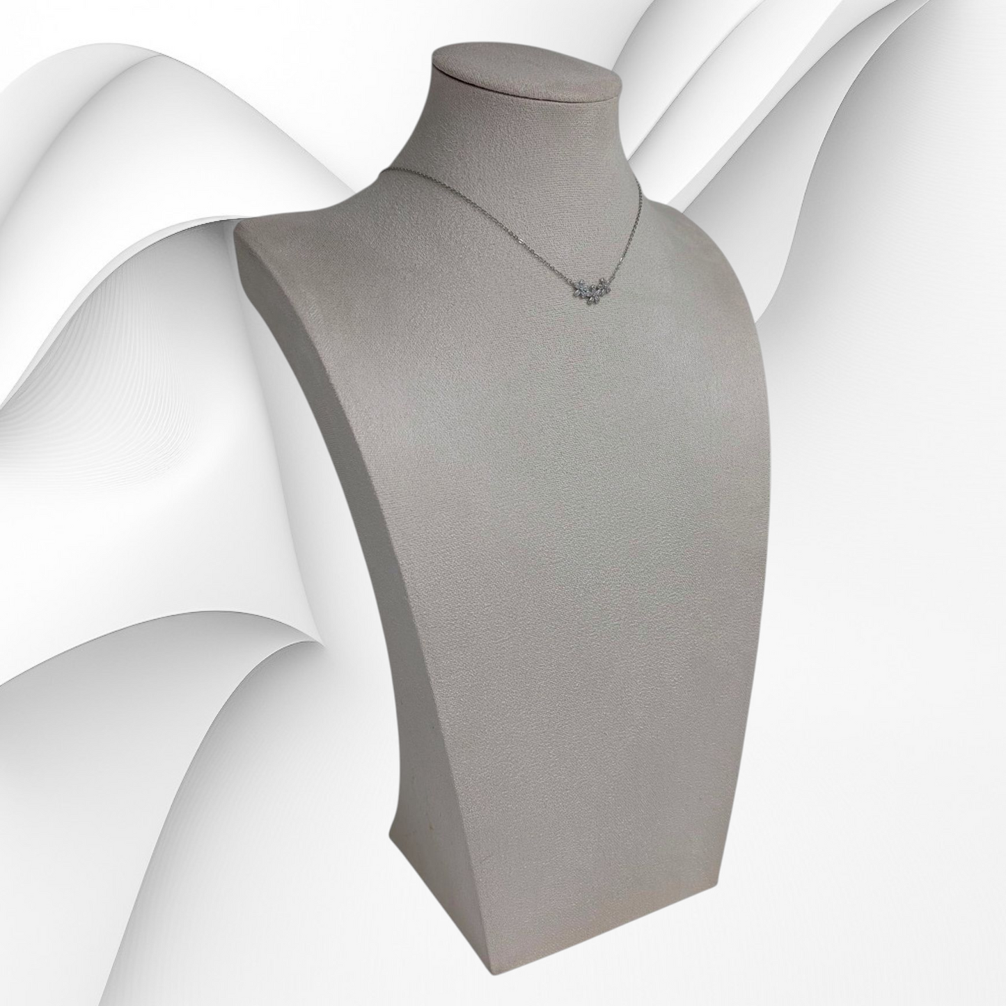 925 Sterling Silver Women's Necklace With Cubic Zirconia Crystals