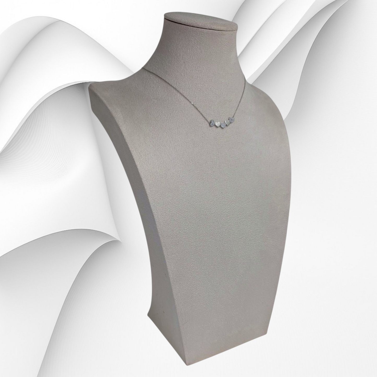 925 Sterling Silver Women's Necklace With Cubic Zirconia Crystals