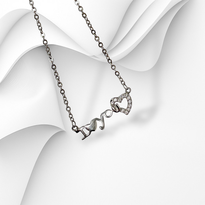 925 Sterling Silver Women's Necklace With Cubic Zirconia Crystals